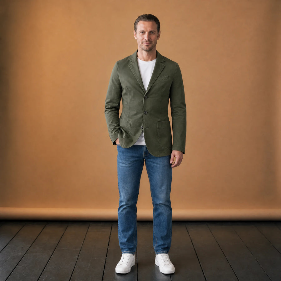Blazer vintage de couleur unie à revers pour hommes - VETEMENT Studio HOMME