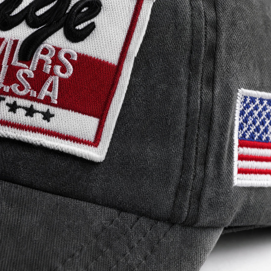 Casquette Américaine Vintage Homme - close-up détail matière