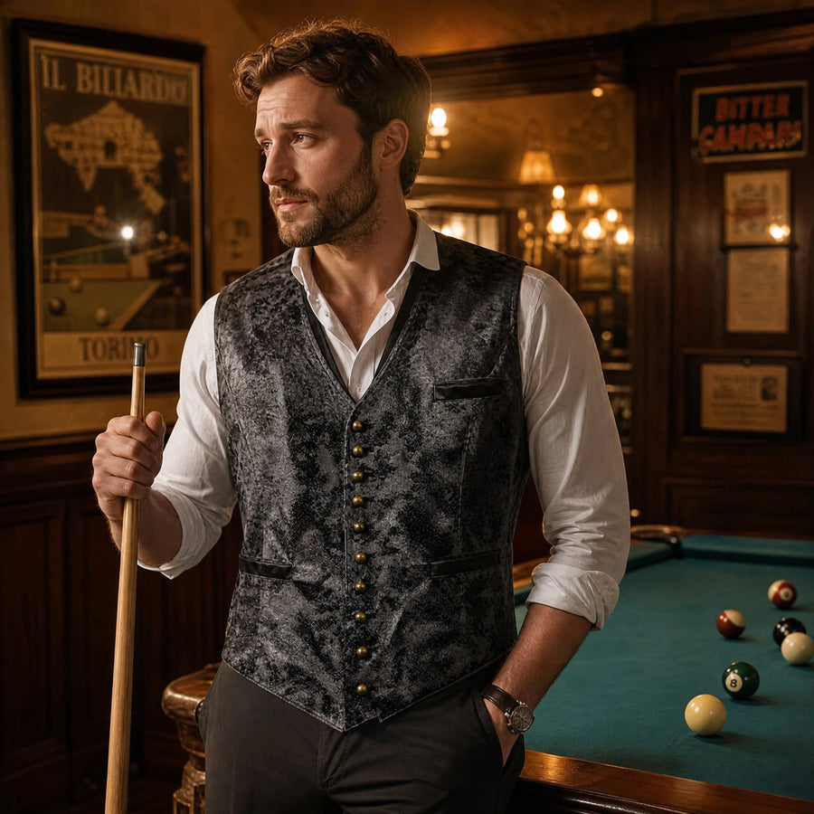 Gilet sans manches homme vintage à motifs - Utilisation GLOBALE