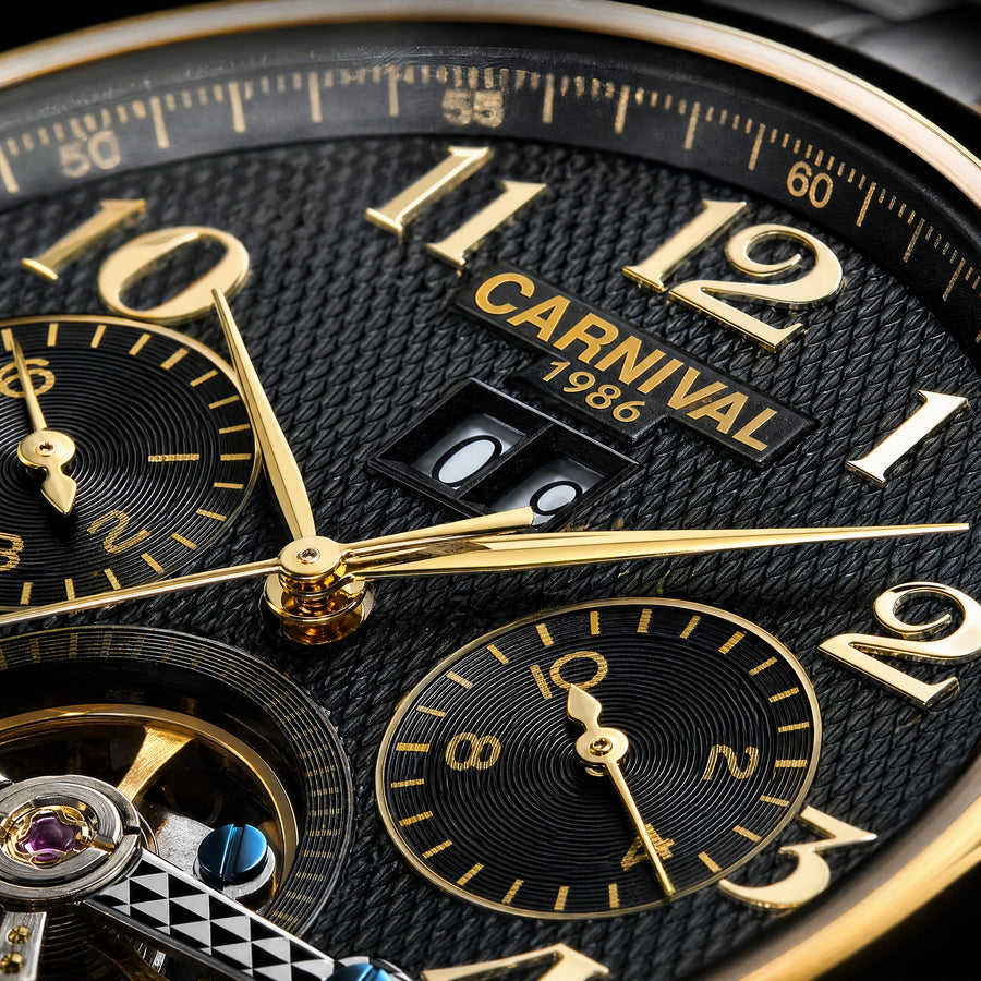 Montre Or Vintage Homme - close-up détail matière
