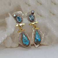 boucles-doreilles-femme-turquoise-vintage
