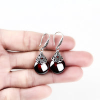 boucles-doreilles-grenat-rond-vintage