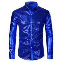 Chemise-Disco-Bleu
