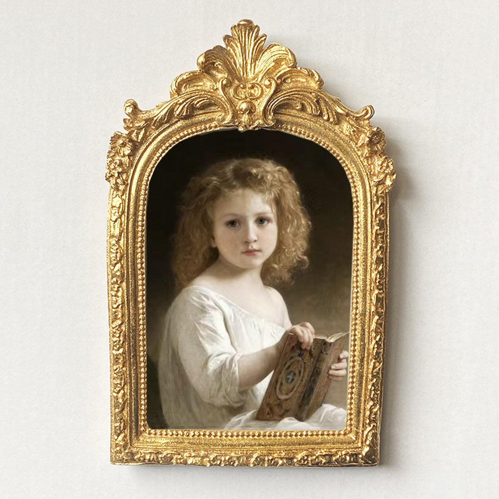 Cuspin Vintage Bilderrahmen 12,7x17,8 Cm – Barock-Design Aus Kunstharz, Schwarz-gold, Mit Standfuß & Aufhängung
