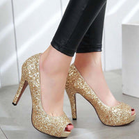 Vintage Gold Rockabilly Schuhe
