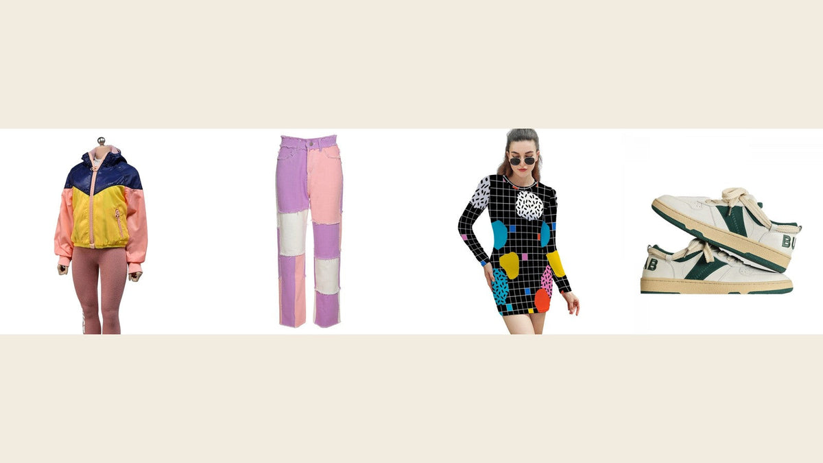 Tenues colorées inspirées de la mode des jeunes dans les années 80 Bild