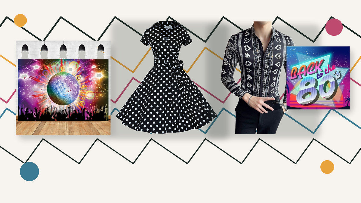 Jackson Pollock et la mode vintage : robe à pois, chemise graphique et affiches colorées sur un rythme de lignes Bild