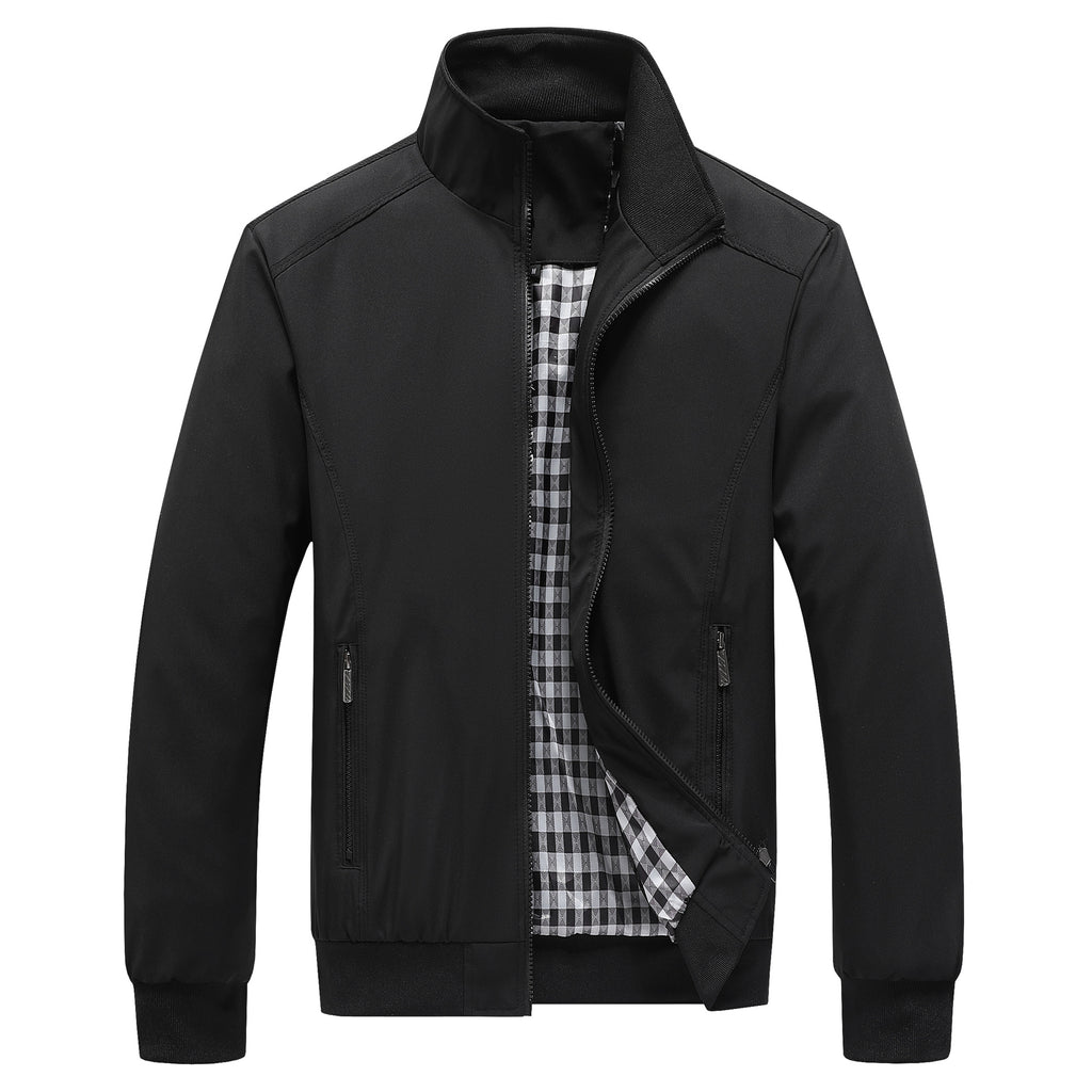 Schlichte Vintage-Jacke mit Stehkragen