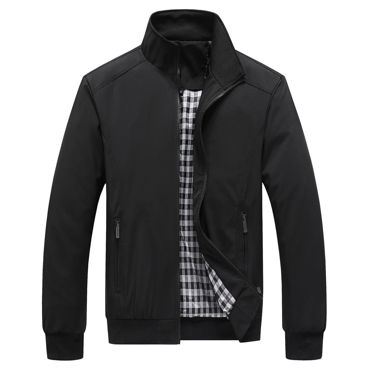 Schlichte Vintage-Jacke mit Stehkragen