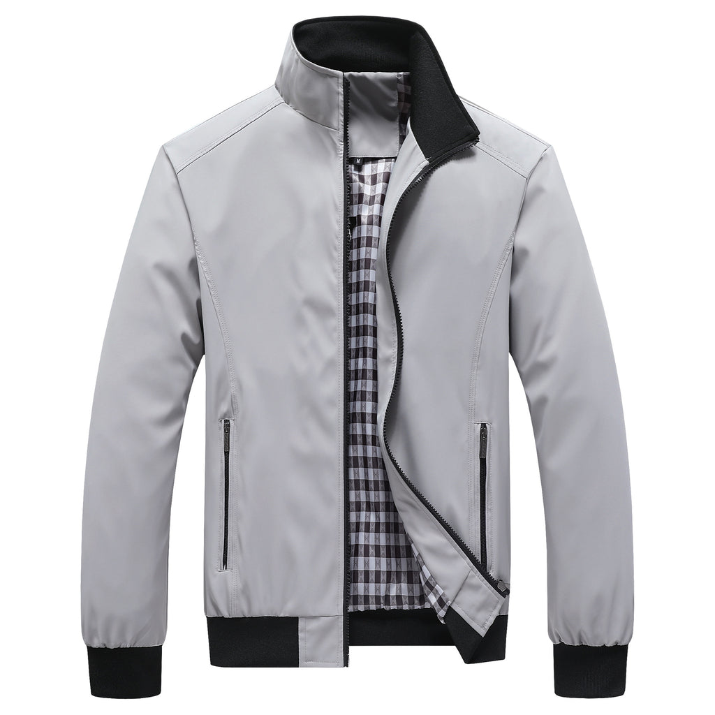 Schlichte Vintage-Jacke mit Stehkragen