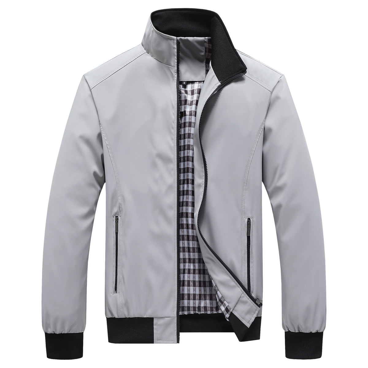 Schlichte Vintage-Jacke mit Stehkragen