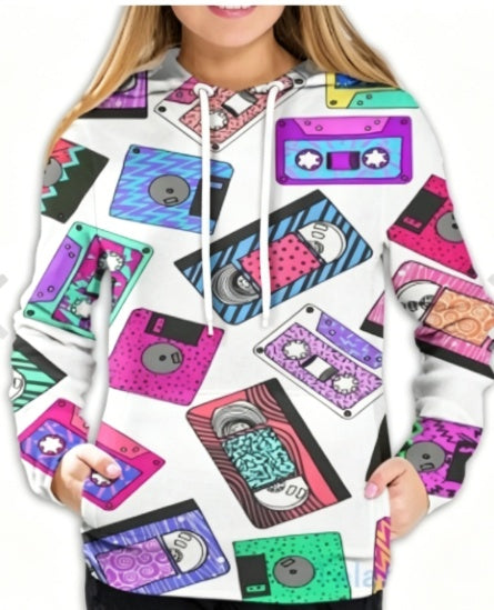 Kapuzenpullover im 80er-Jahre-Stil