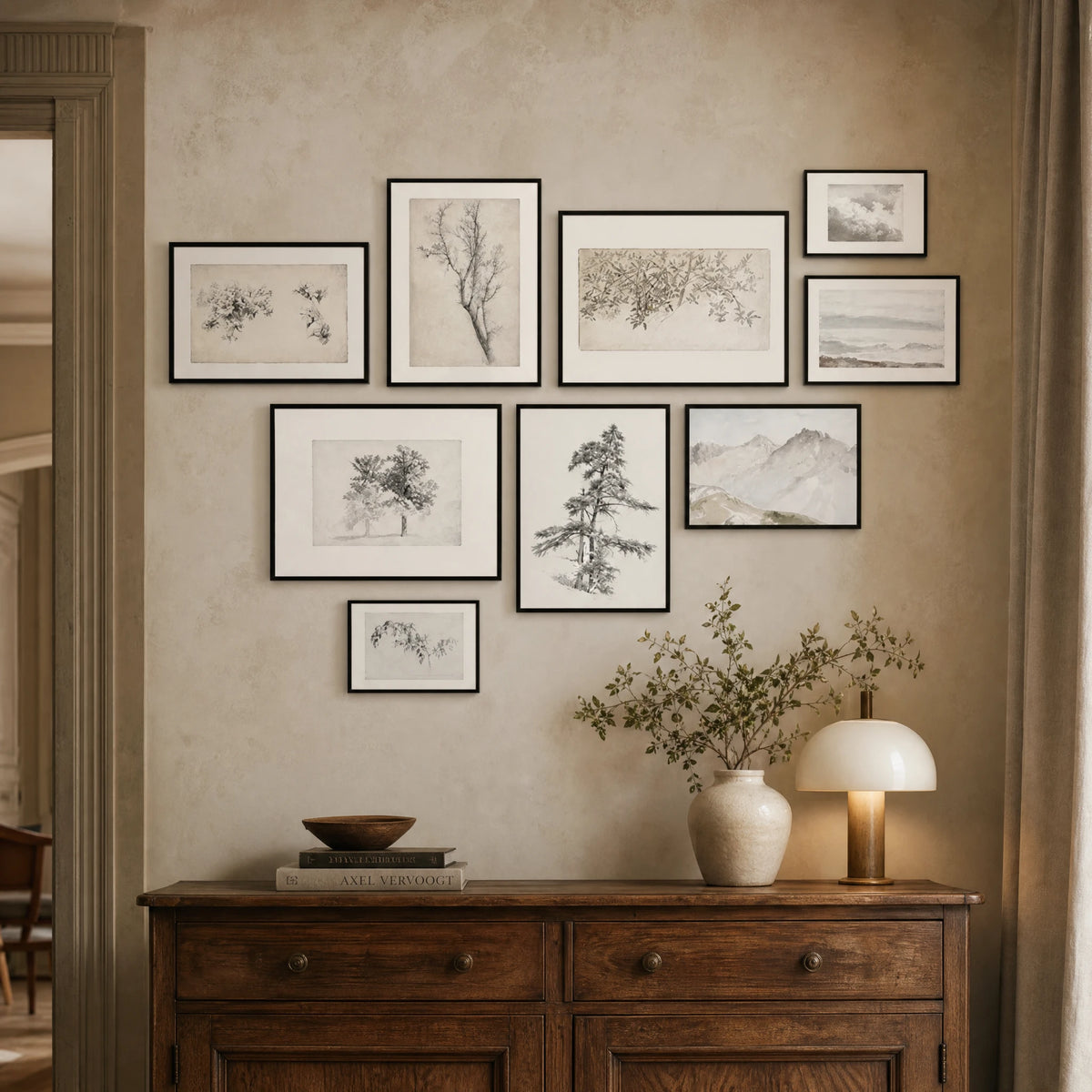 Affiche Botanique Aquarelle Nature Tons Neutres - ITEM MURAL