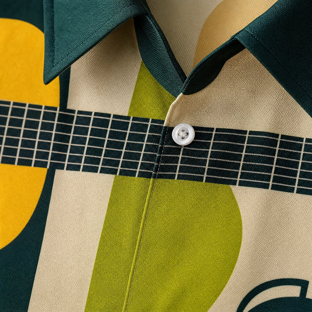 Années 80 Chemises Hawaienne - close-up détail matière
