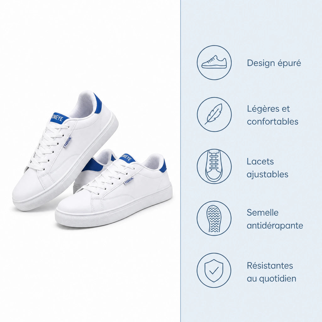 Basket Années 80 Blanches Cuir - Bénéfices produit