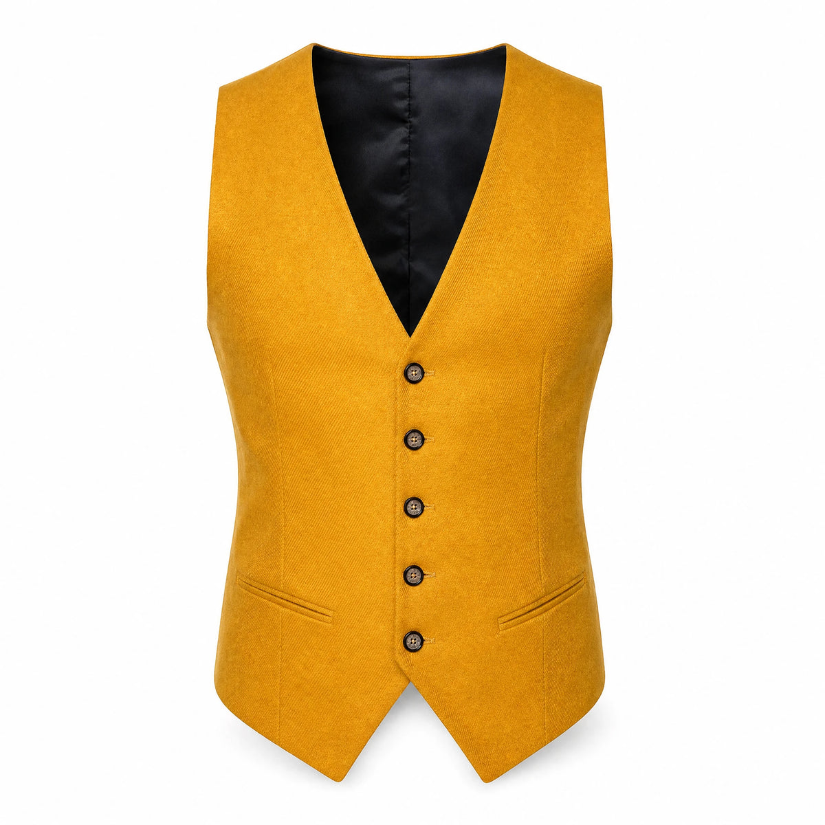 Gilet de costume couleur jaune vintage - image principale