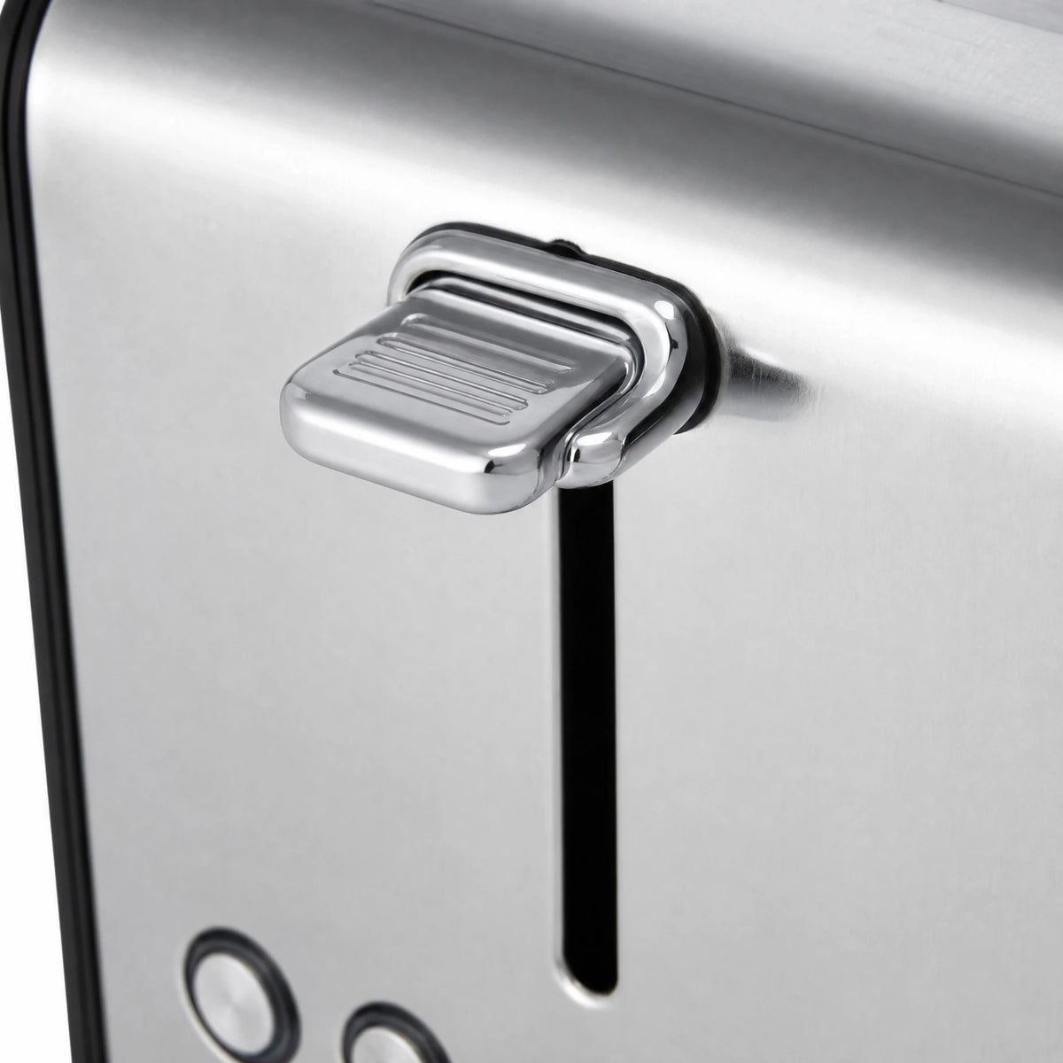 Grille-Pain Vintage Inox Jaune 2 Tranches - close-up détail matière