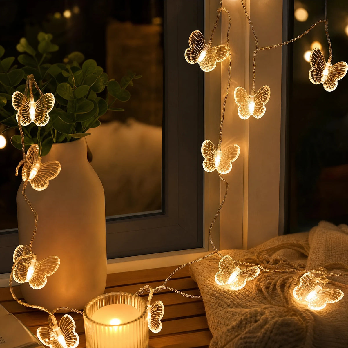 Guirlande Lumineuse Papillon à Piles pour Décoration - OBJETS VARIES
