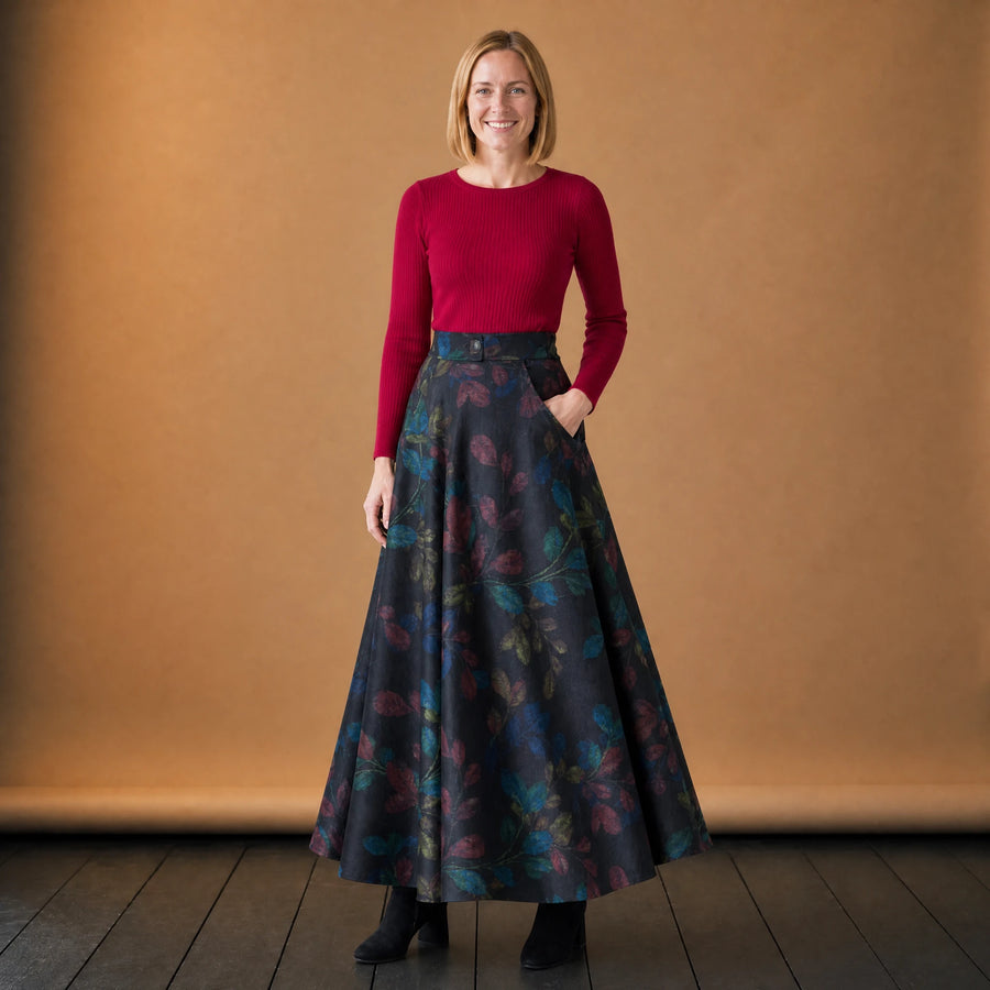Jupe Longue Fluide Hiver Vintage - VETEMENT Studio FEMME