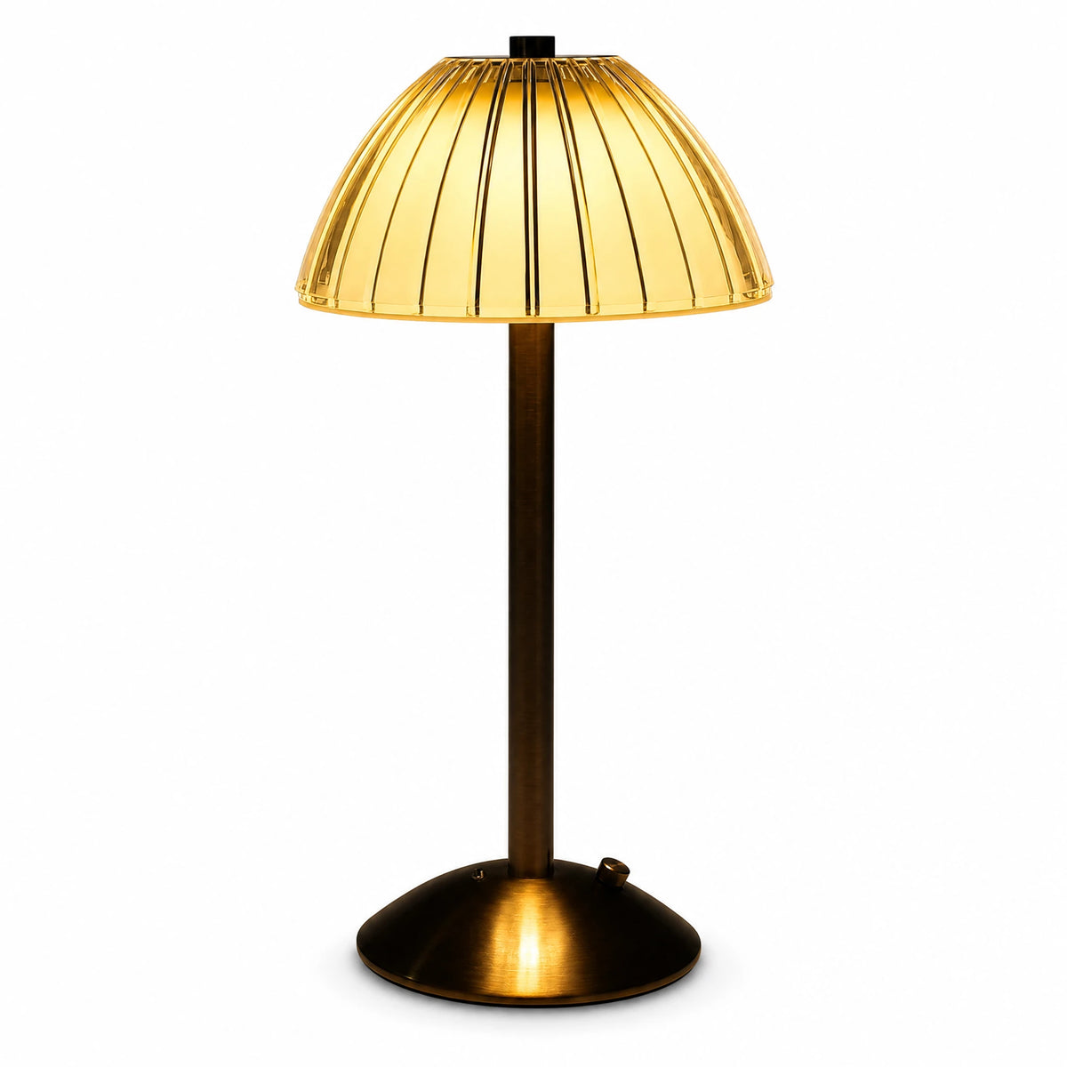 Lampe de Table Vintage Abat-jour Plissé Bronze - image principale