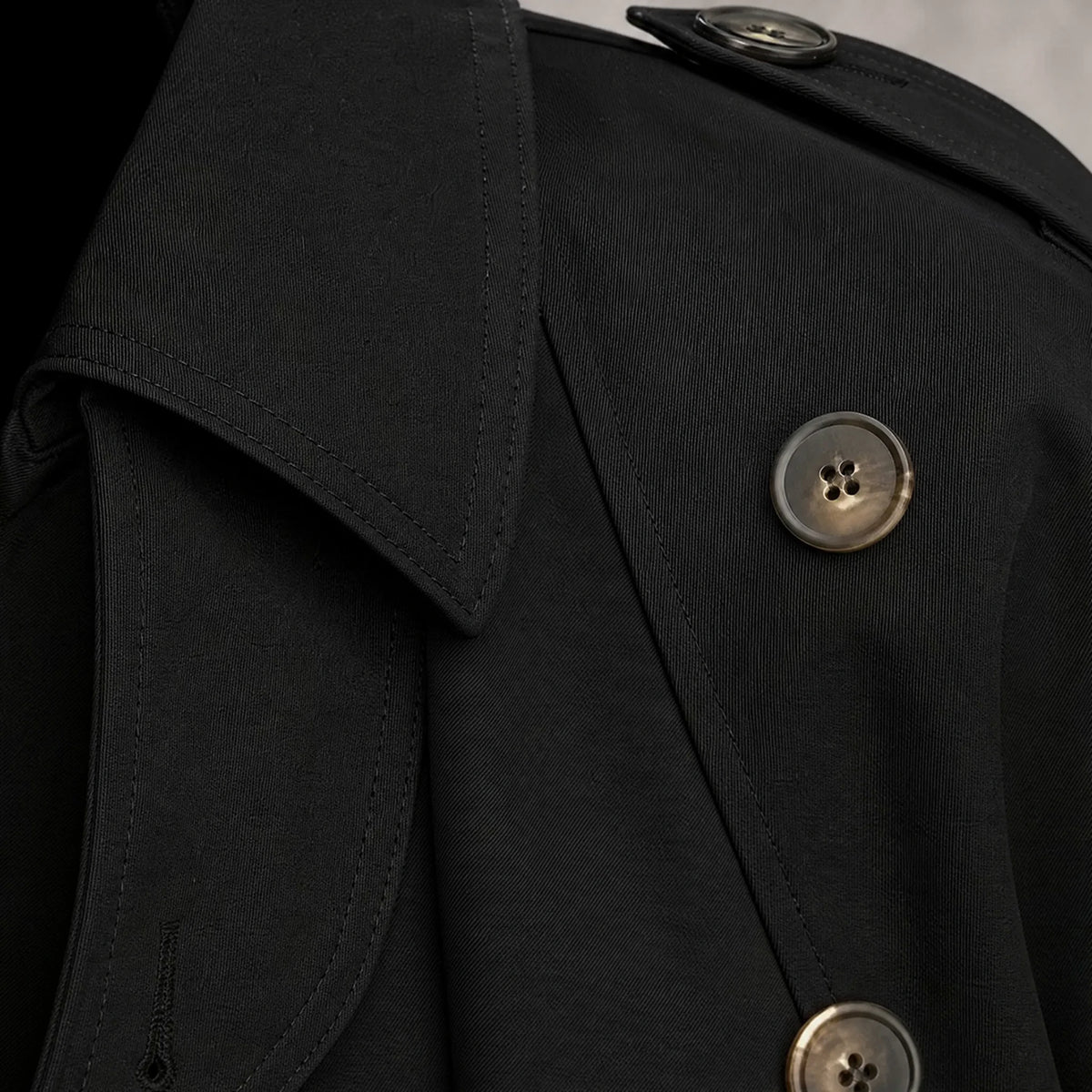 Manteau Long Homme Vintage - close-up détail matière