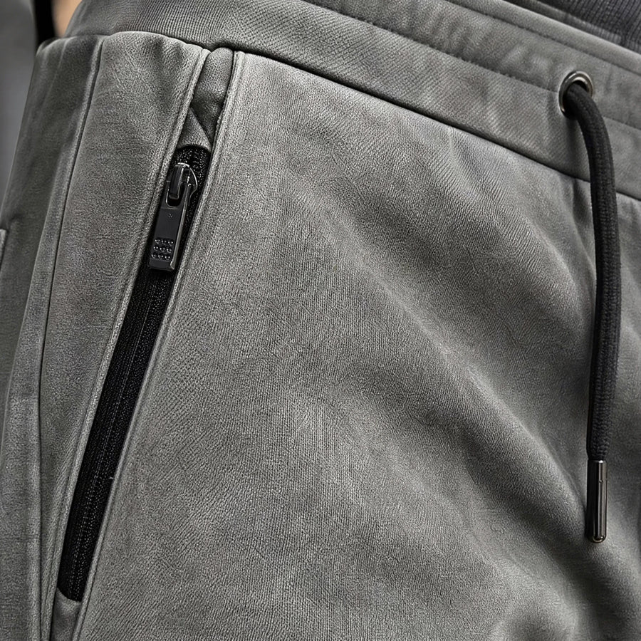 Pantalon de sport vintage rétro - close-up détail matière