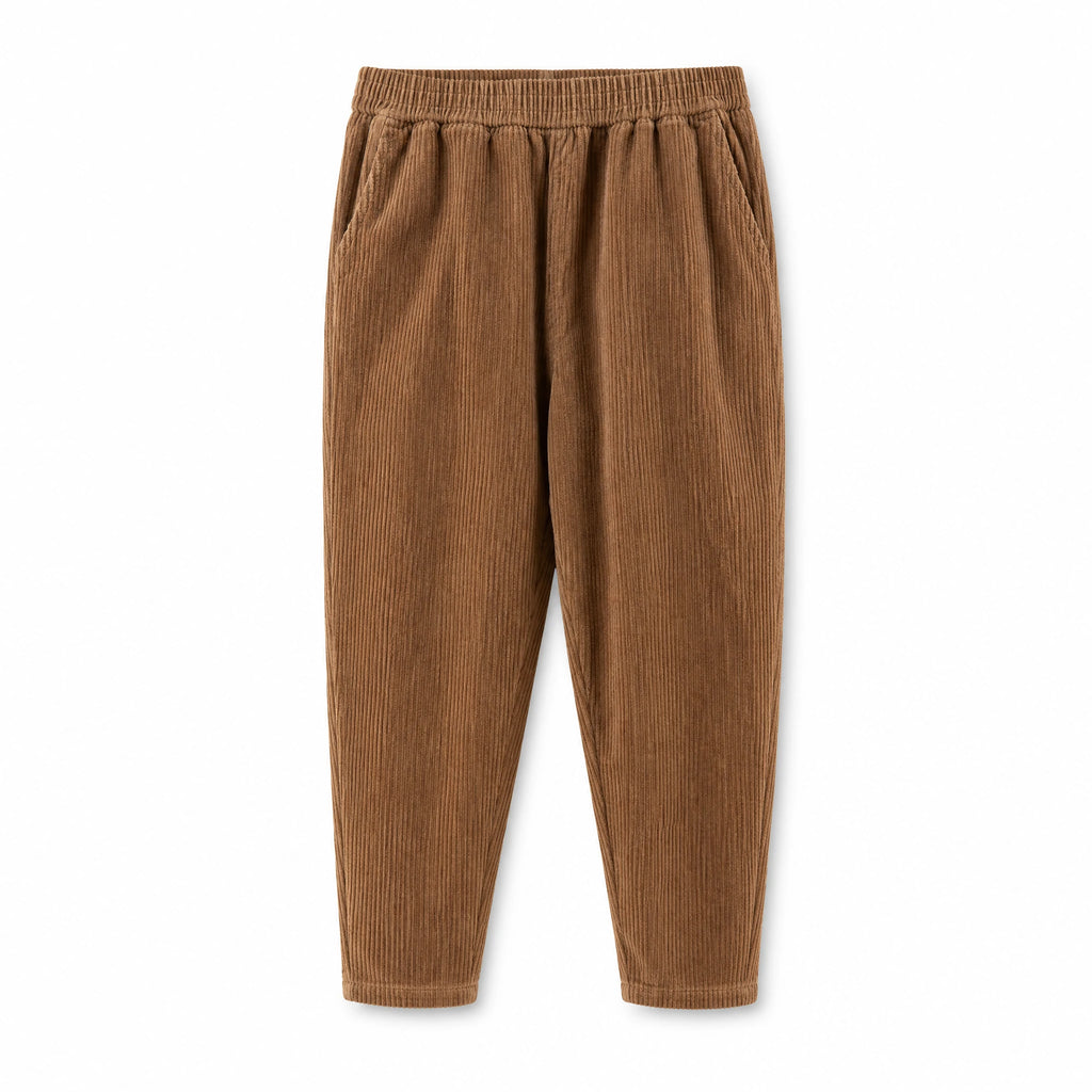 Pantalon droit ample en velours côtelé vintage - image principale
