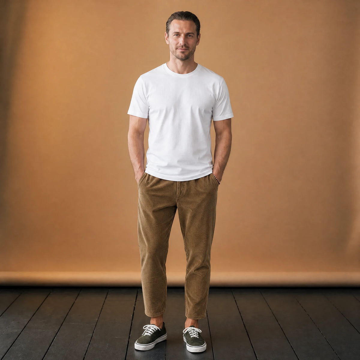 Pantalon droit ample en velours côtelé vintage - VETEMENT Studio HOMME