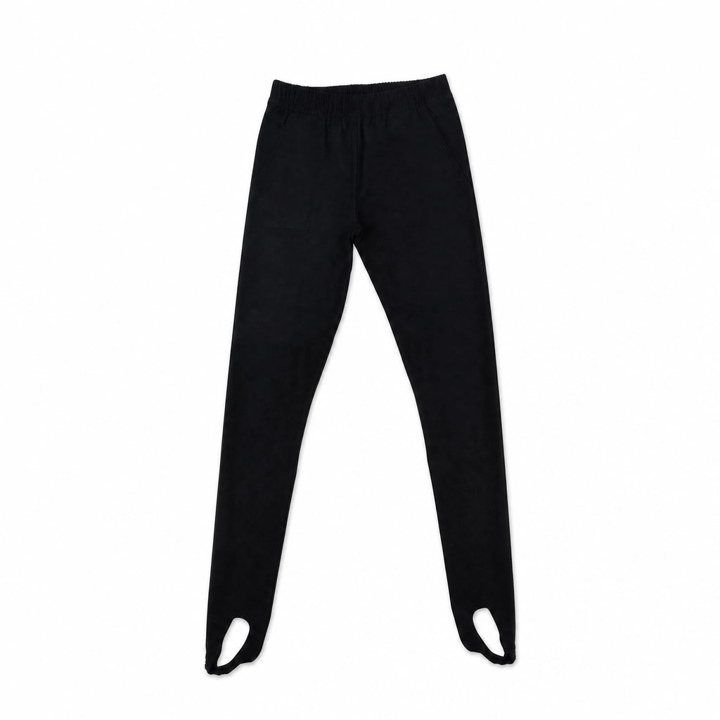 Pantalon Fuseau Femme à Passe-Pieds Noir ou Blanc - image principale