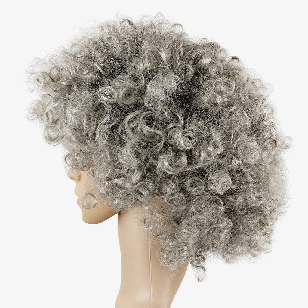 Perruque Afro Couleur Enfant Disco - gris