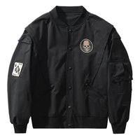 Vintage Bomberjacke mit Totenkopf-Patch