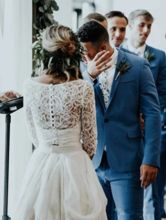 Vintage Zweiteiliges Hochzeitskleid