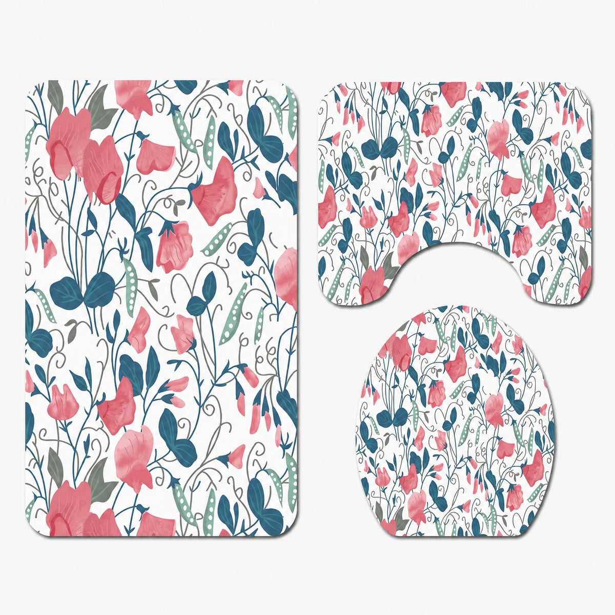 Rideau de Douche Motif Floral Vintage à Effet Aquarelle - I / 180x180cm … (4 tailles)