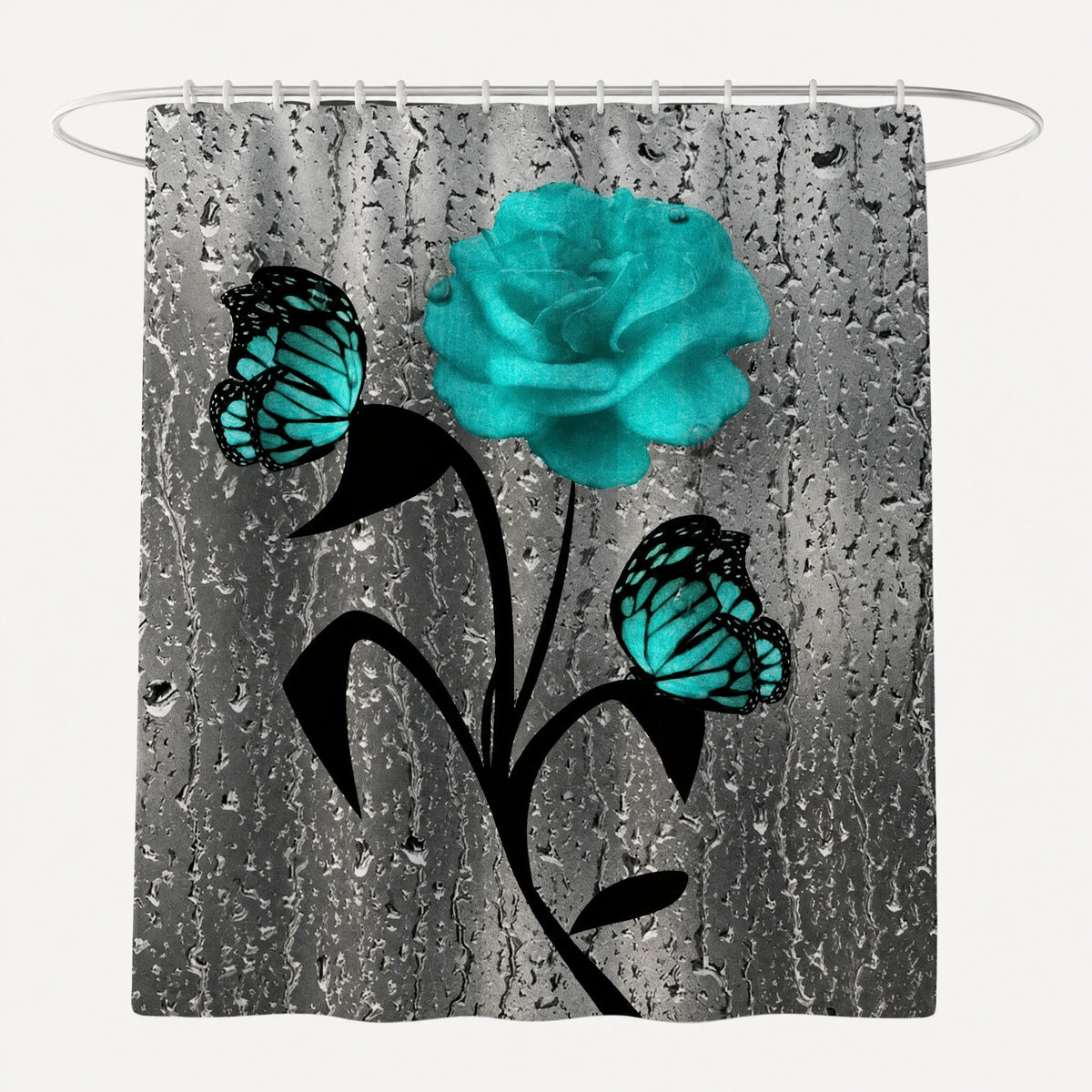 Rideau de Douche Motif Floral Vintage à Effet Aquarelle - R / 180x180cm … (4 tailles)