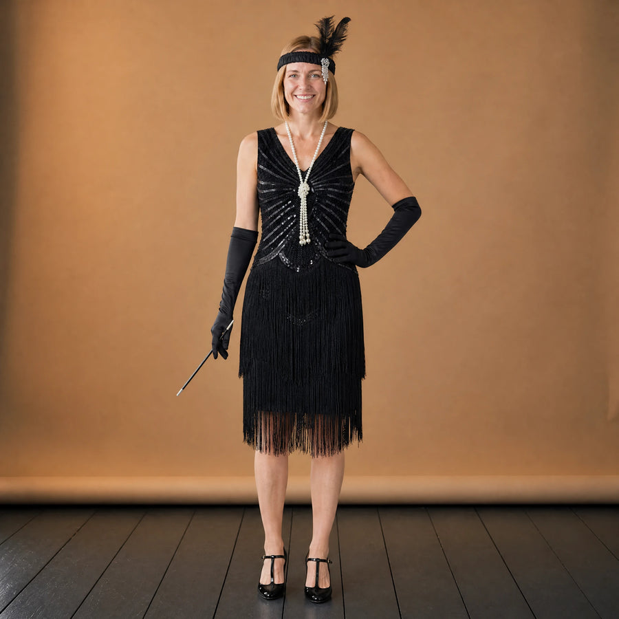 Robe Charleston Noire Grande Taille - VETEMENT Studio FEMME