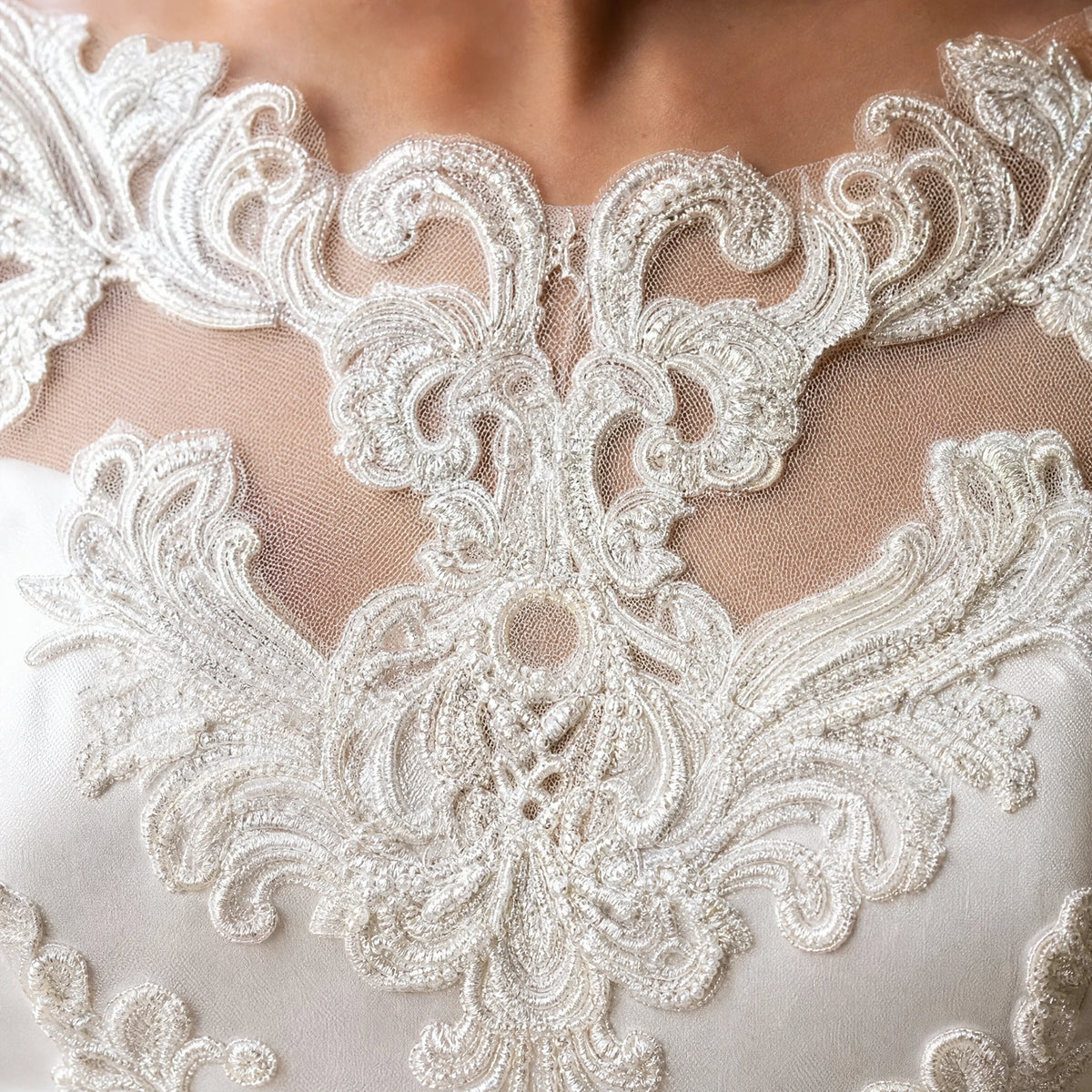 Robe de Mariée Style Vintage - close-up détail matière