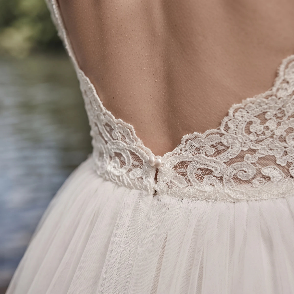 Robe de Mariée Vintage Année 60 - close-up détail matière