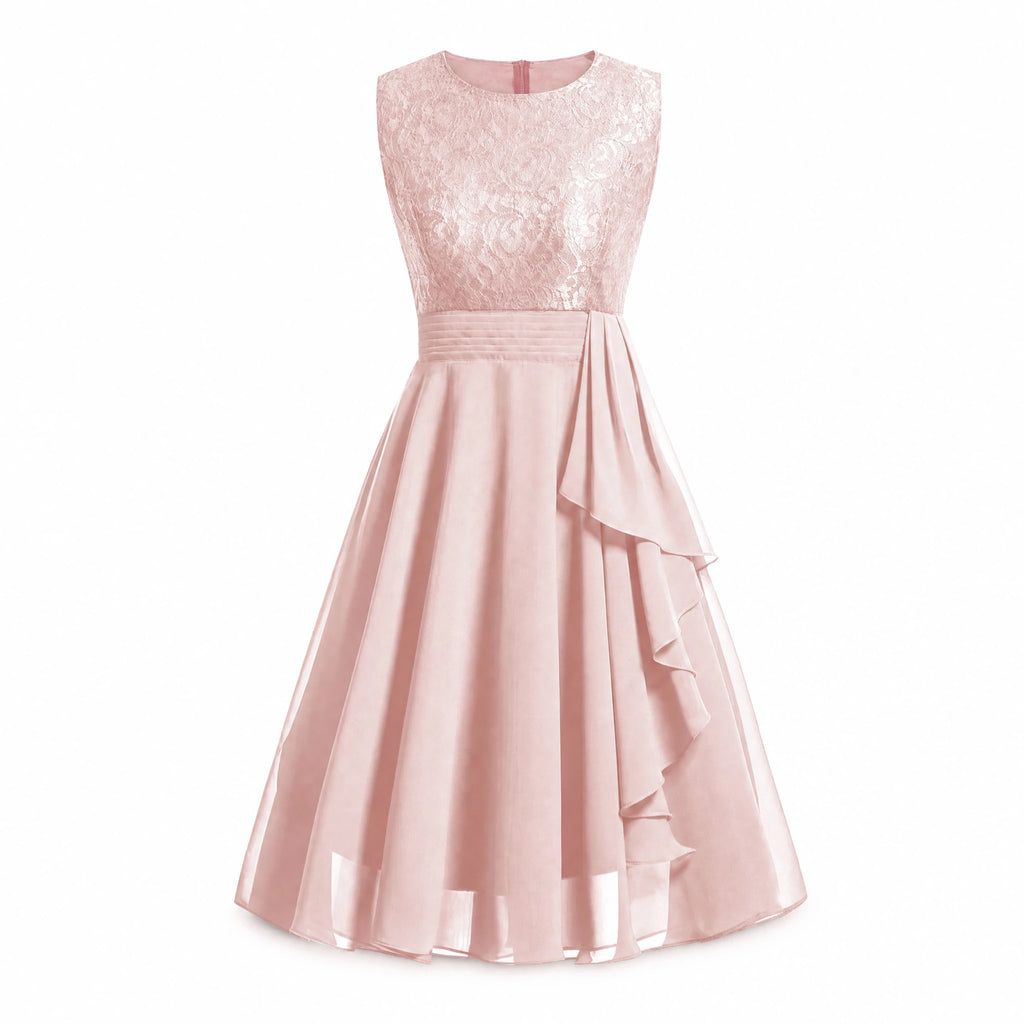 Robe de Soirée Vintage Année 50 Rose - image principale