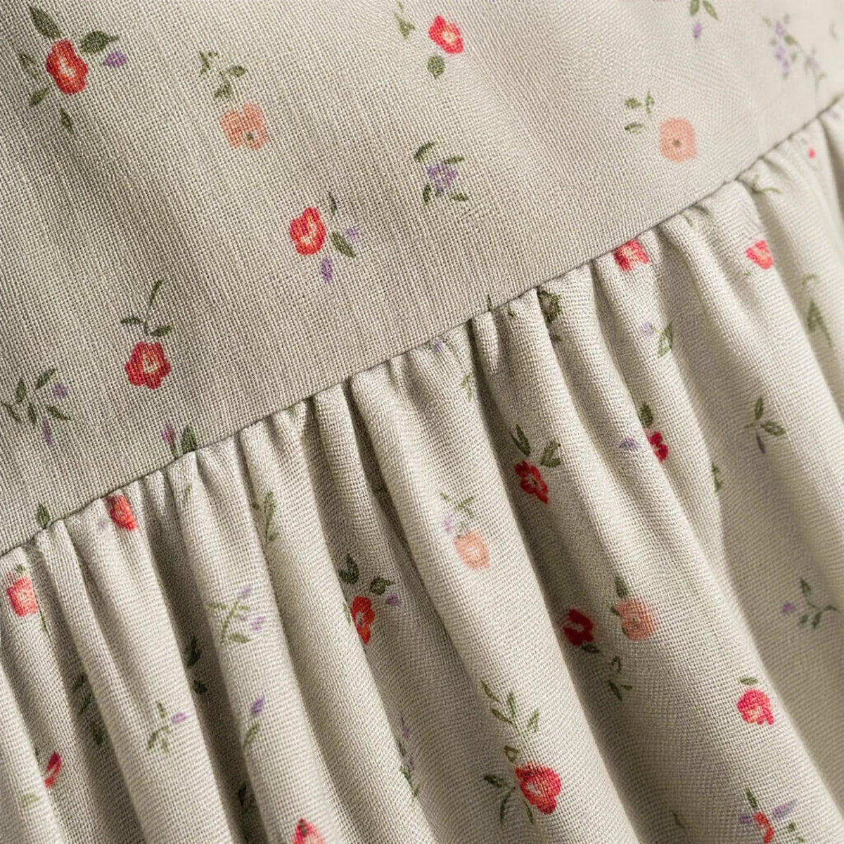 Robe Longue Vintage Bohème - close-up détail matière