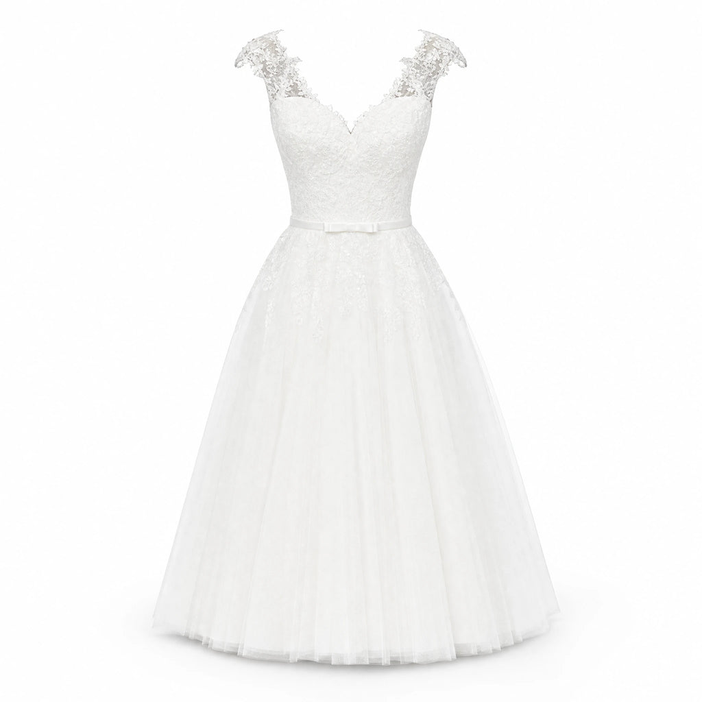 Robe Mariée Courte Vintage Année 50 - image principale