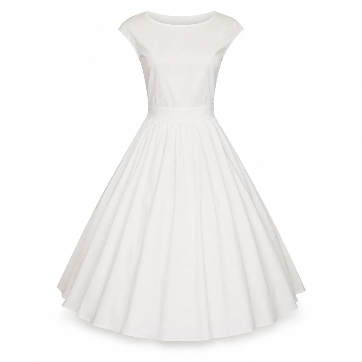 Robe Vintage Année 60 Blanche - image principale