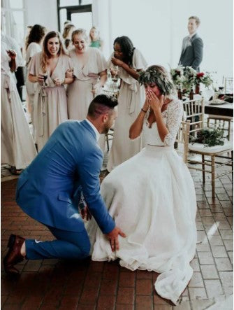 Vintage Zweiteiliges Hochzeitskleid