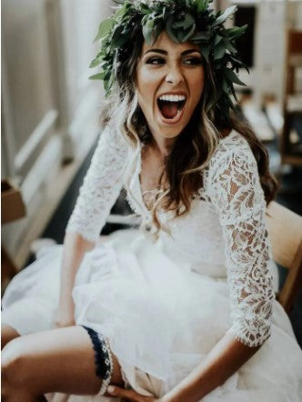 Vintage Zweiteiliges Hochzeitskleid
