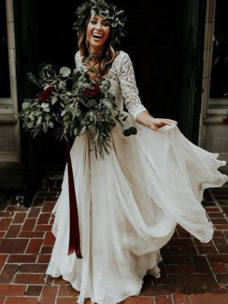 Vintage Zweiteiliges Hochzeitskleid