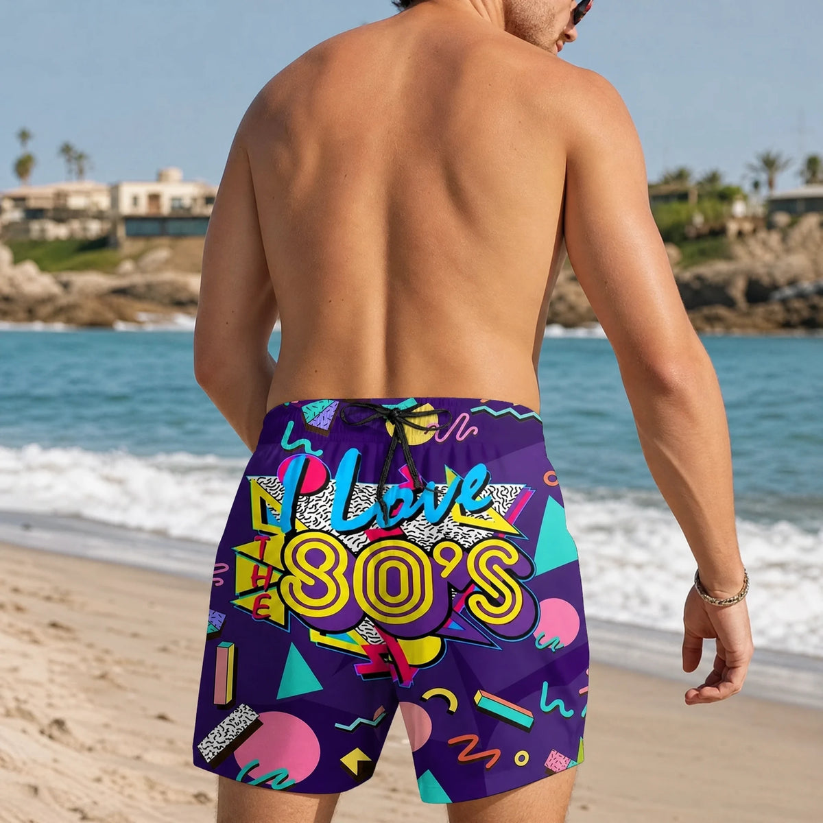 Short de Bain Homme Style Année 80 - Utilisation GLOBALE