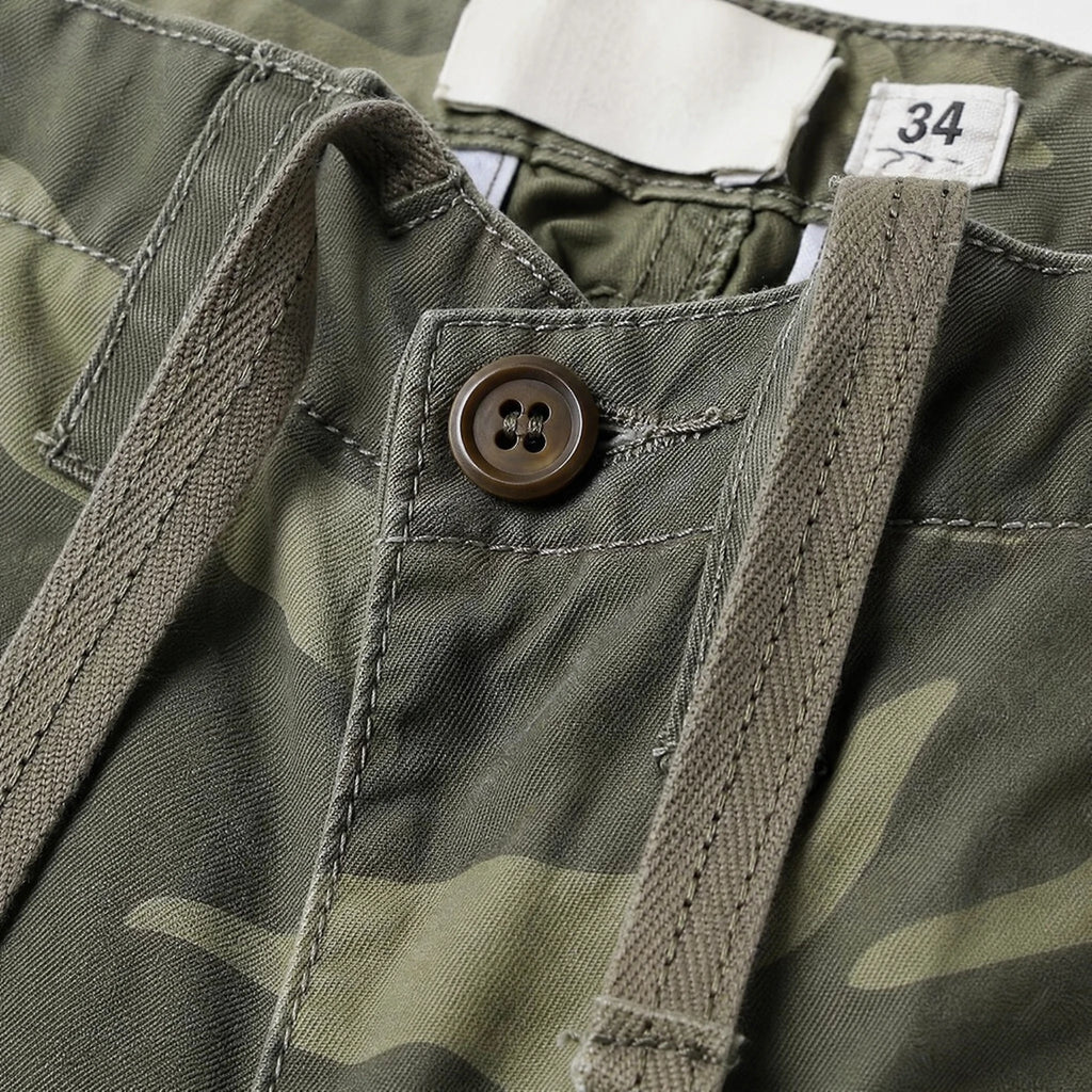 Short militaire Homme Vintage - close-up détail matière