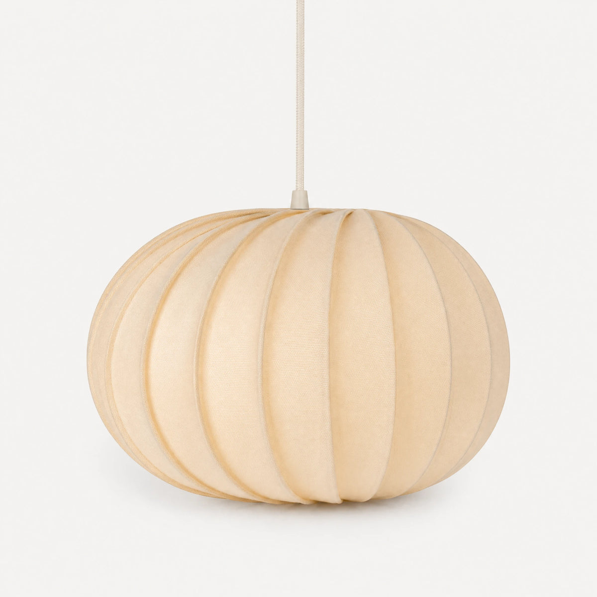 Suspension Bois Scandinave Forme Citrouille Lamelles - image principale