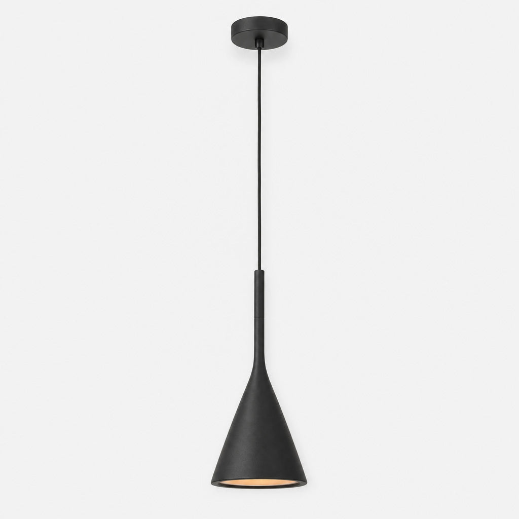 Suspension Conique Vintage en Aluminium Noir ou Vert - image principale
