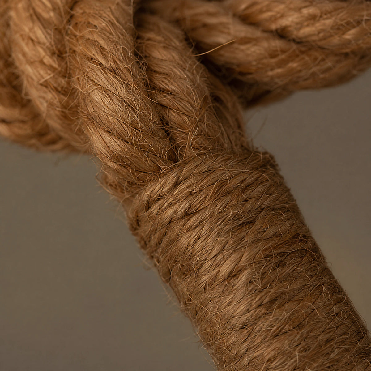 Suspension Corde Chanvre au Style Industriel Vintage - close-up détail matière