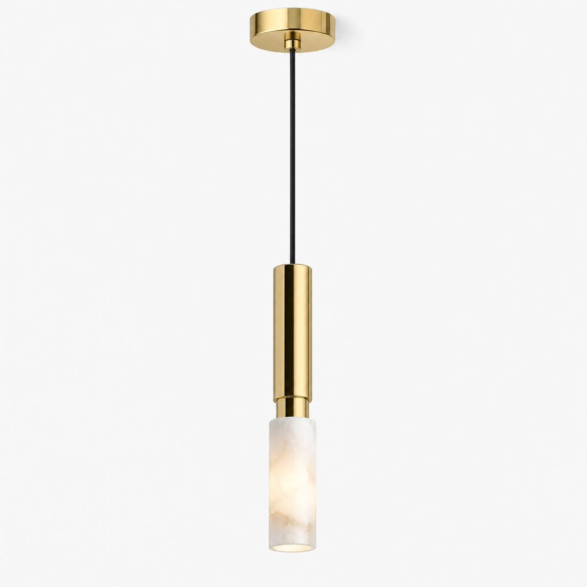 Suspension Dorée Minimaliste à Diffuseur Marbre - image principale
